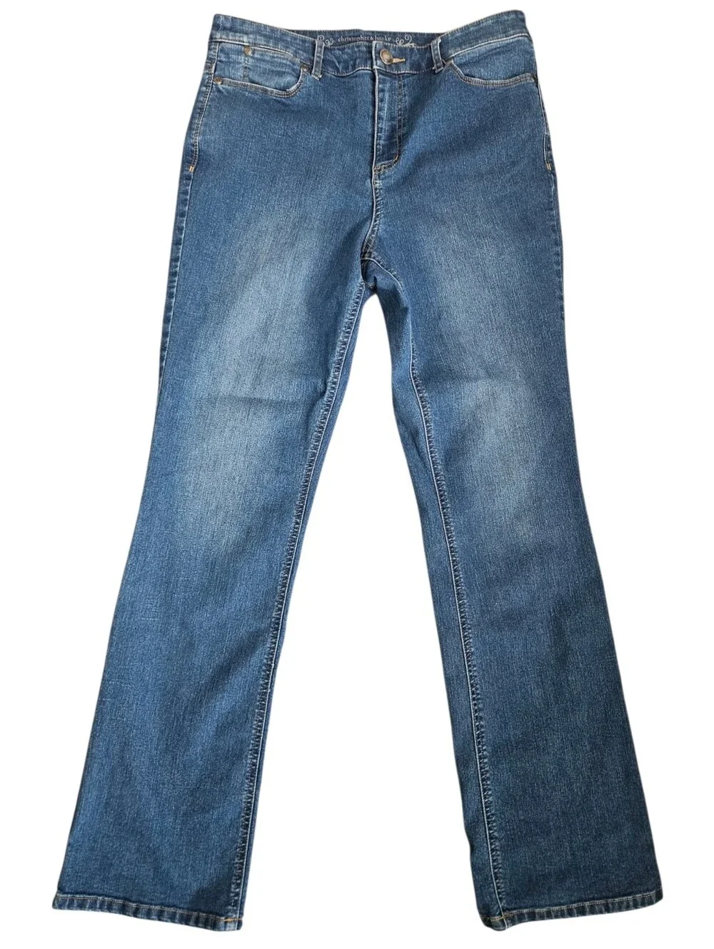 Christopher & Banks Lot Of 2 Women Straight Leg Jeans Sz 8 Casual Mature Classic